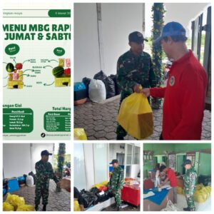 Pendampingan Distribusi Makan Bergizi, Koramil Kwanyar Pastikan 2.125 Porsi Tersalurkan ke Pelajar